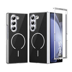 Custodia magnetica integrata in vetro antigraffio per Galaxy Z Fold5, Fold4 e