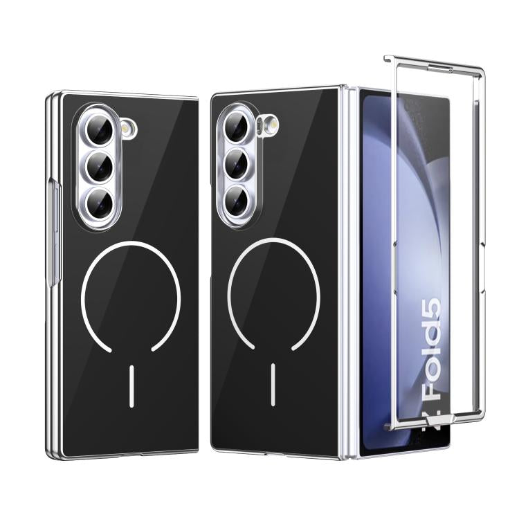 Custodia magnetica integrata in vetro antigraffio per Galaxy Z Fold5, Fold4 e