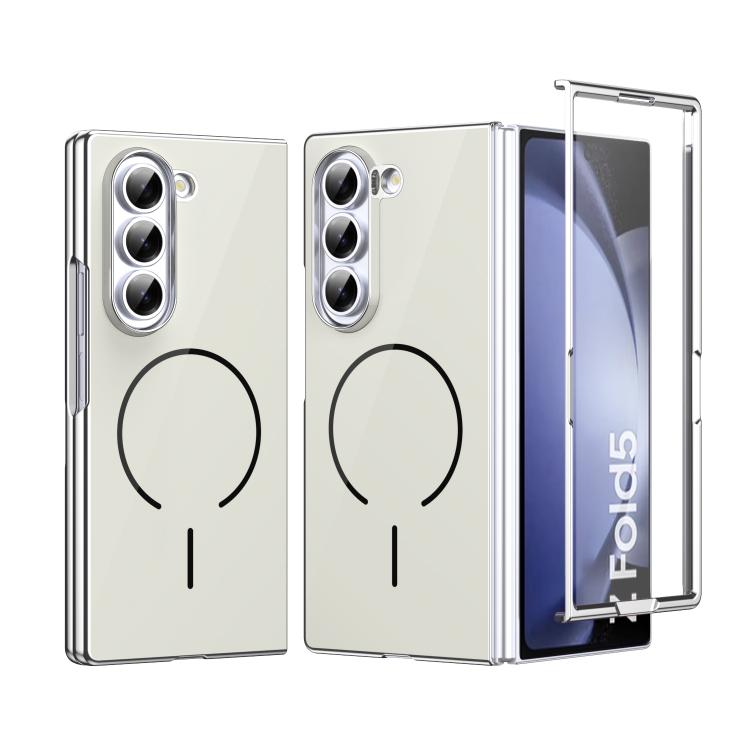 Custodia magnetica integrata in vetro antigraffio per Galaxy Z Fold5, Fold4 e