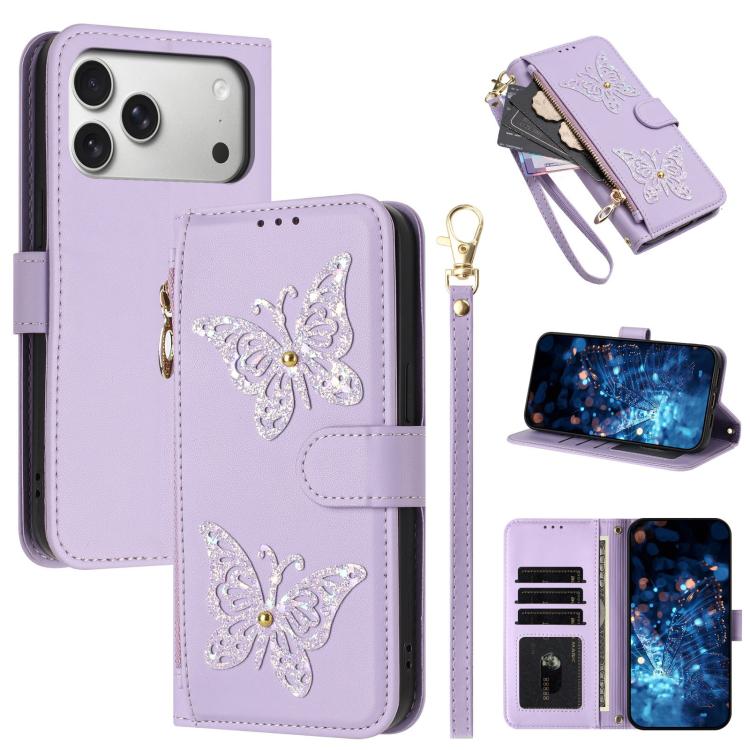 Custodia portafoglio in ecopelle con cerniera per iPhone