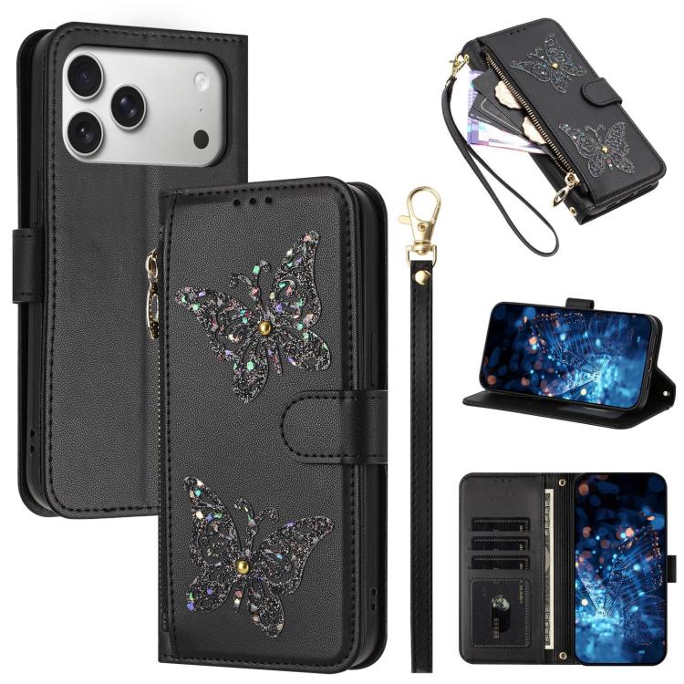 Custodia portafoglio in ecopelle con cerniera per iPhone