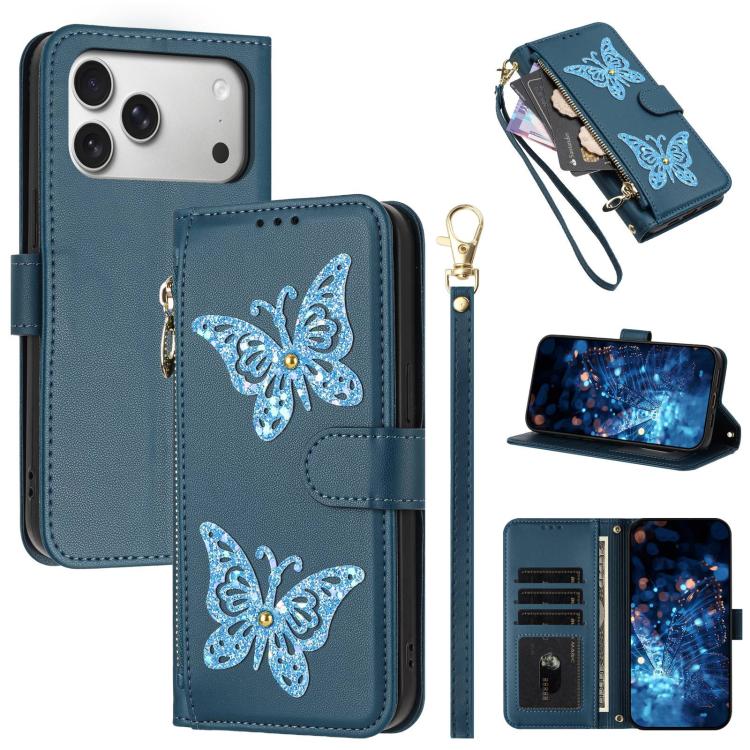 Custodia portafoglio in ecopelle con cerniera per iPhone