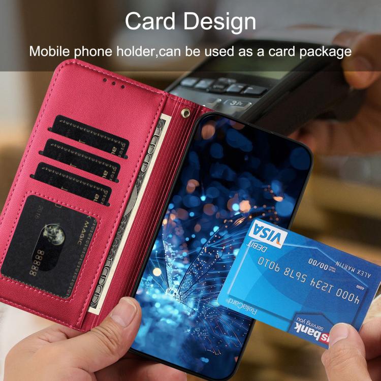 Custodia portafoglio in ecopelle con cerniera per iPhone