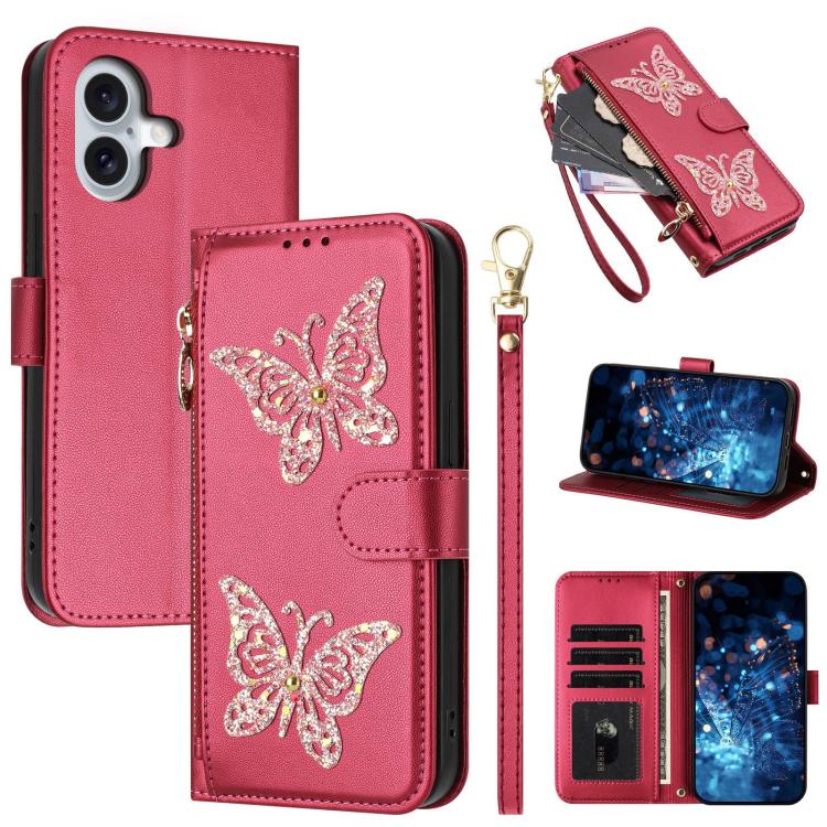 Custodia portafoglio in ecopelle con cerniera per iPhone