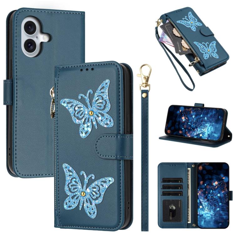 Custodia portafoglio in ecopelle con cerniera per iPhone