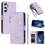 Custodia in ecopelle con cerniera e cinturino da polso per Galaxy A15 5G, A55