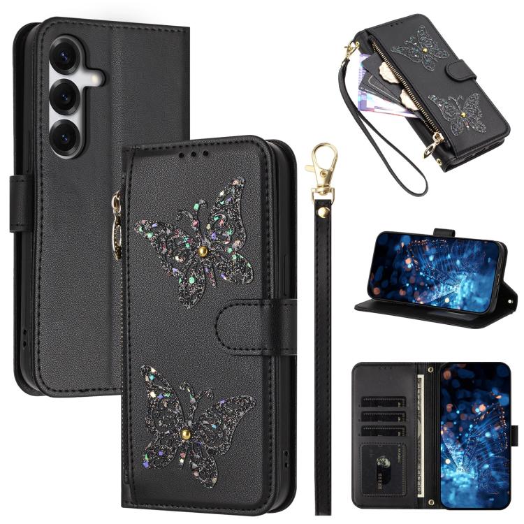 Custodia in ecopelle con cerniera e cinturino da polso per Galaxy S26 FE, S26+