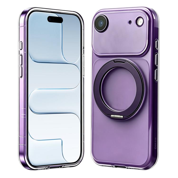 Custodia silicone magnetica con anello girevole per iPhone Air