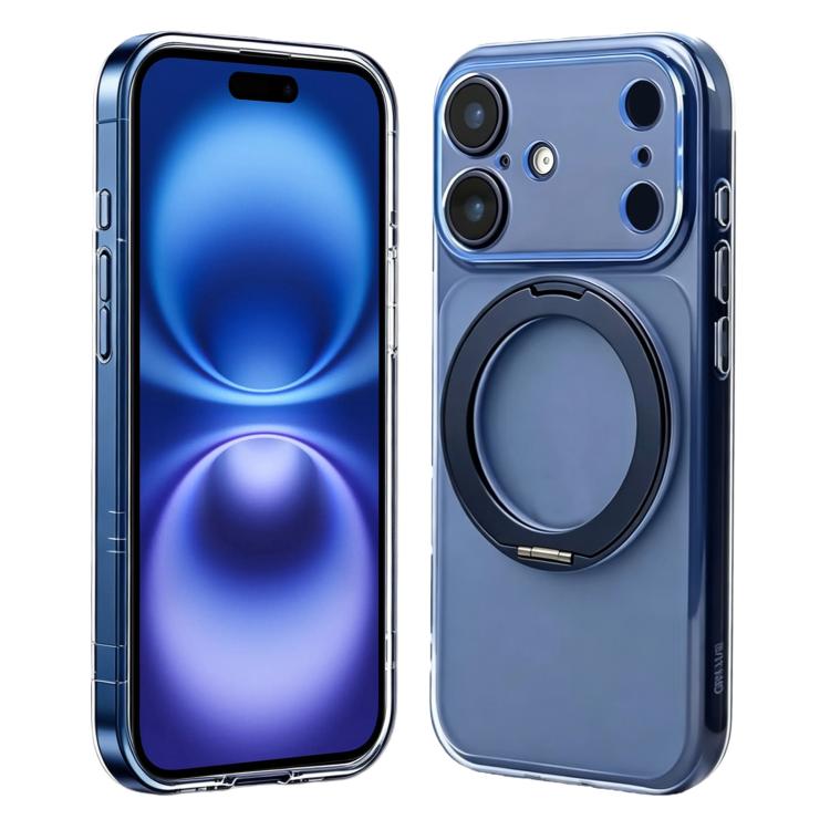 Custodia silicone con supporto girevole per iPhone 16 Plus