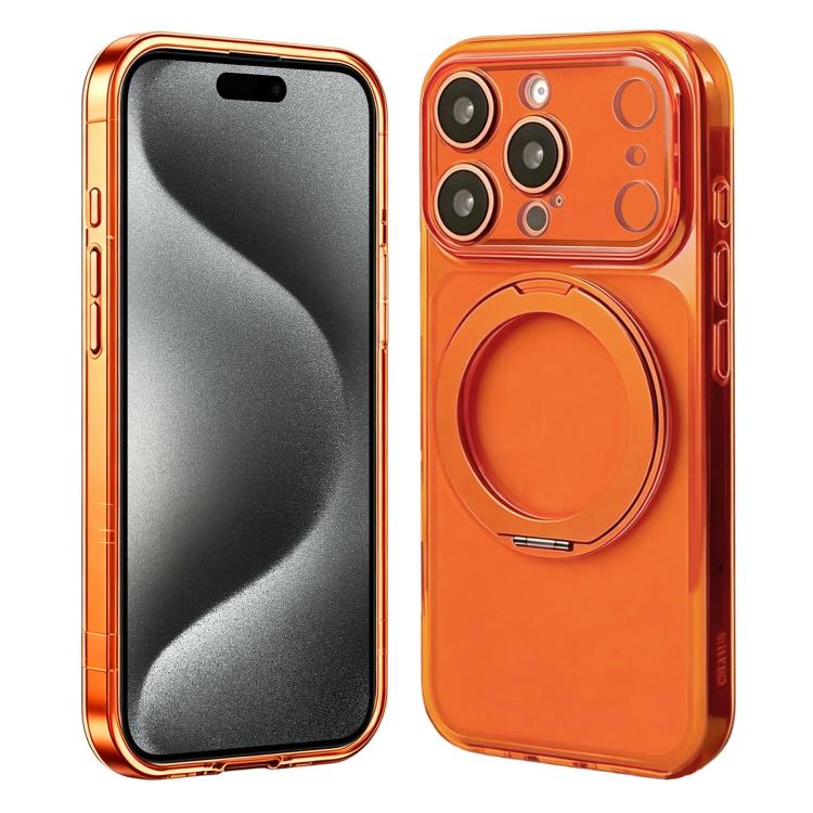 Custodia silicone con supporto girevole per iPhone 16 Plus