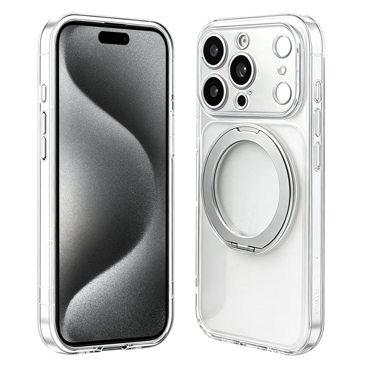 Custodia silicone con supporto girevole per iPhone 16 Plus