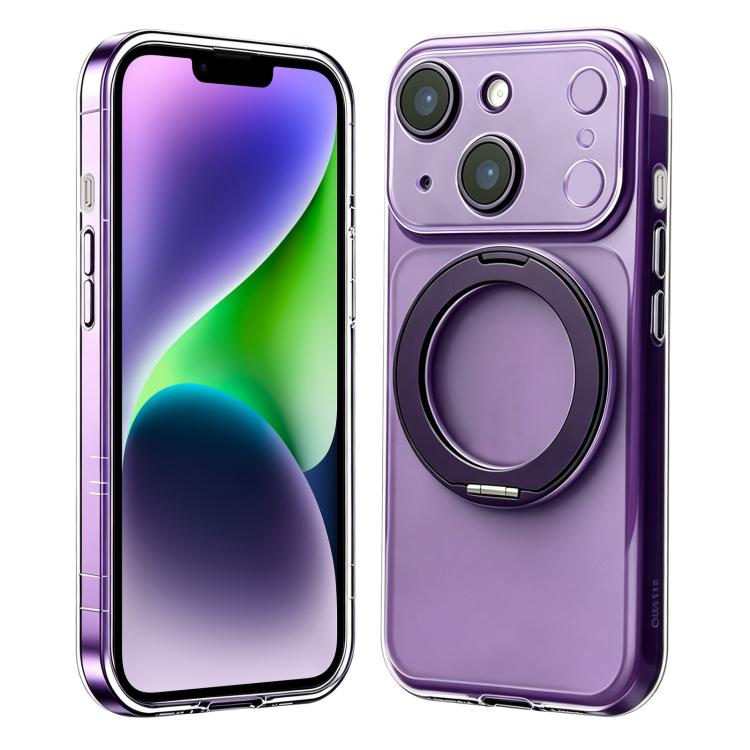 Custodia silicone magnetica con supporto girevole per iPhone 15 P