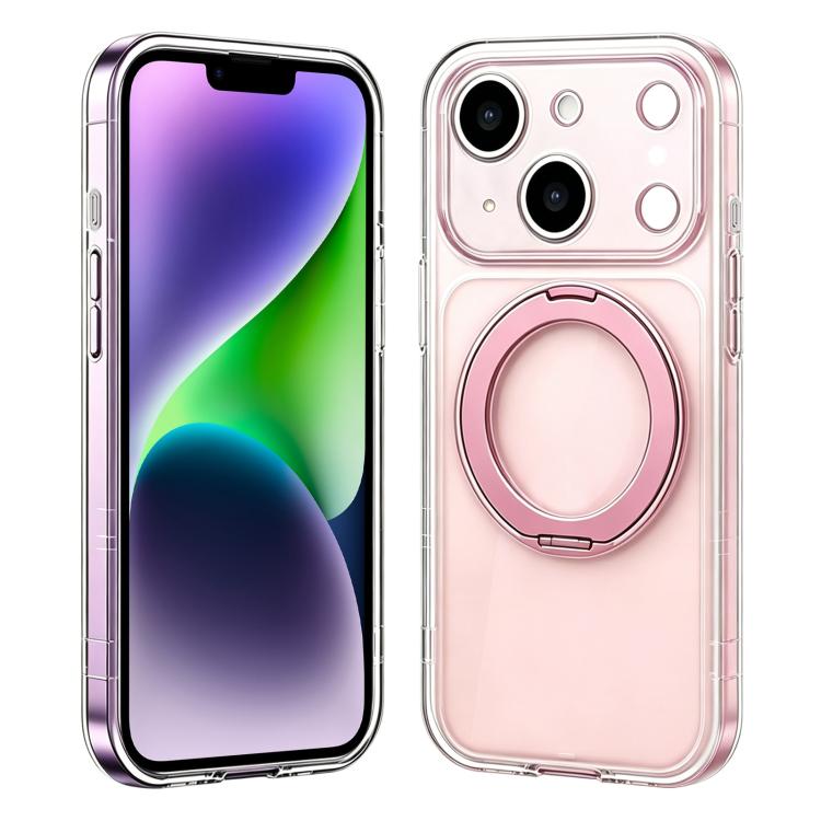 Custodia silicone magnetica con supporto girevole per iPhone 15 P