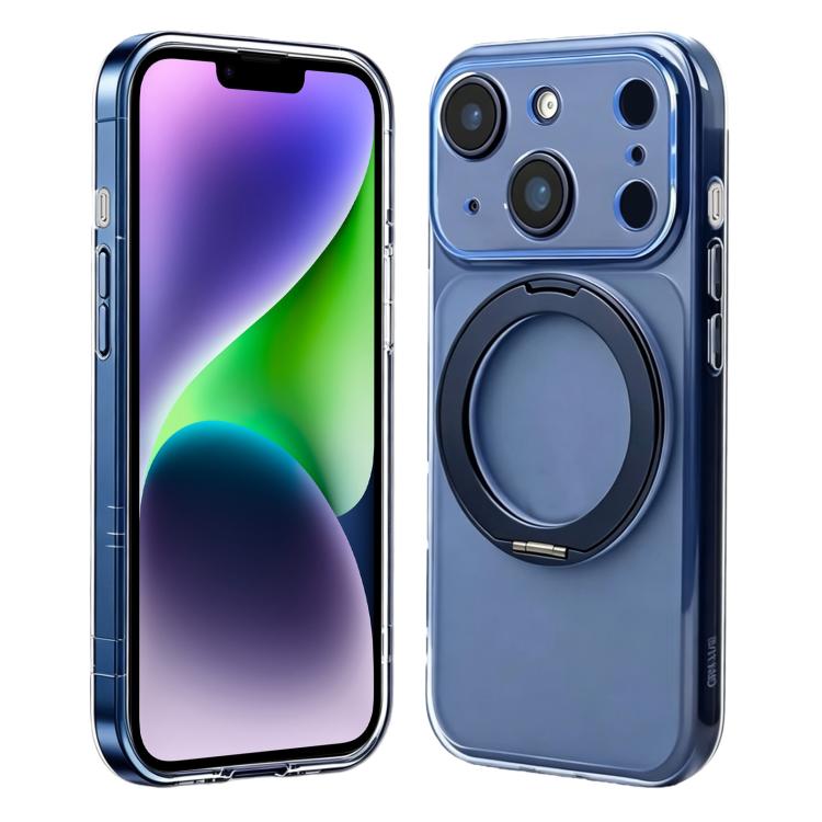 Custodia silicone magnetica con supporto girevole per iPhone 15 P