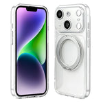 Custodia silicone magnetica con supporto girevole per iPhone 15 P