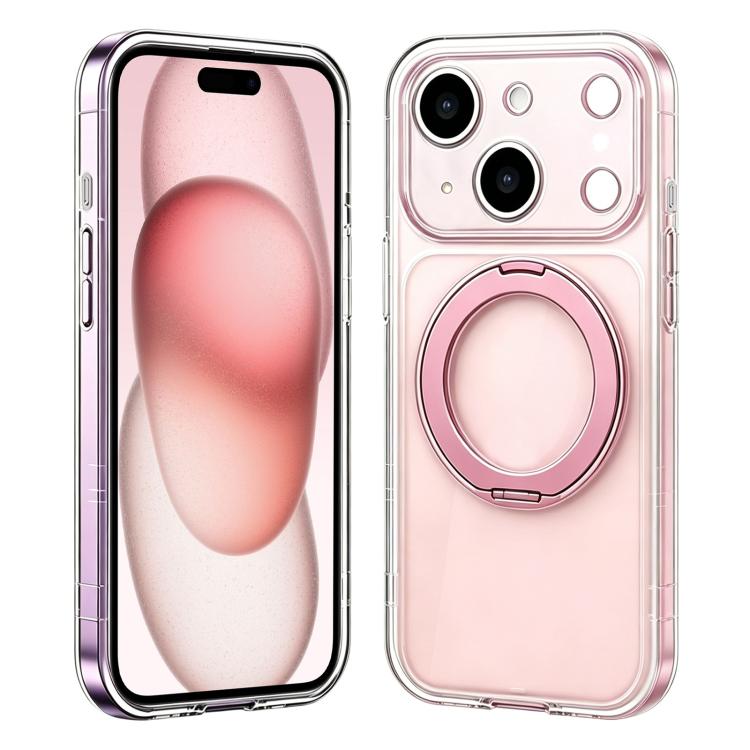 Custodia silicone magnetica con supporto girevole per iPhone 15 P