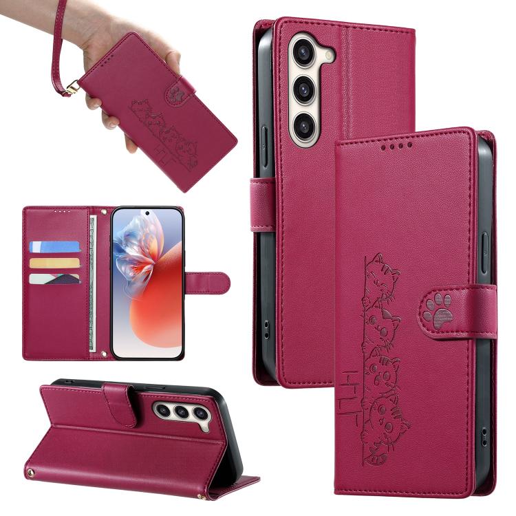 Custodia in ecopelle con chiusura magnetica e cinturino per Galaxy S23 FE