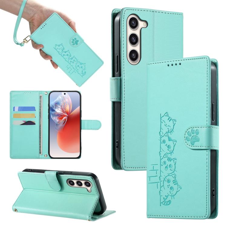 Custodia in ecopelle con chiusura magnetica e cinturino per Galaxy S23 FE