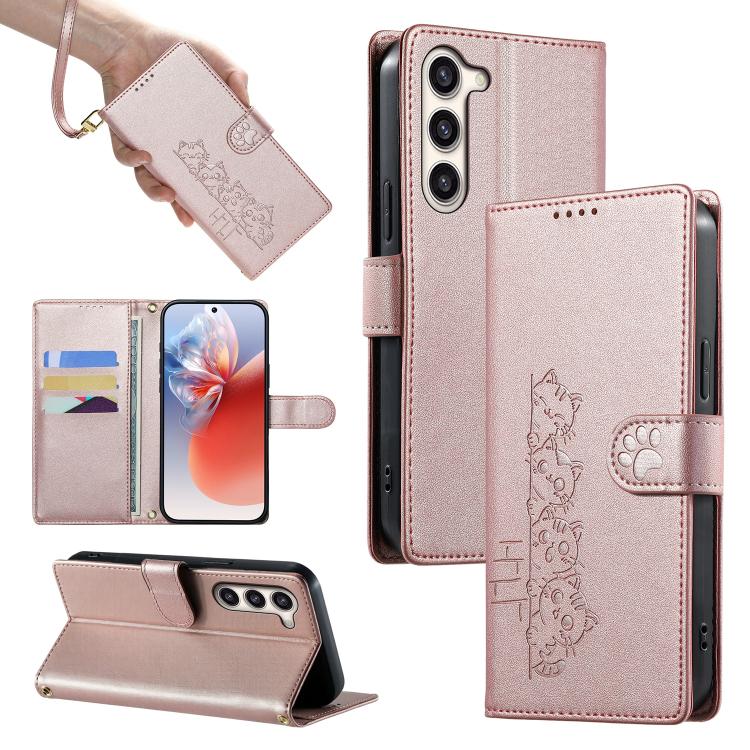 Custodia in ecopelle con chiusura magnetica e cinturino per Galaxy S23 FE