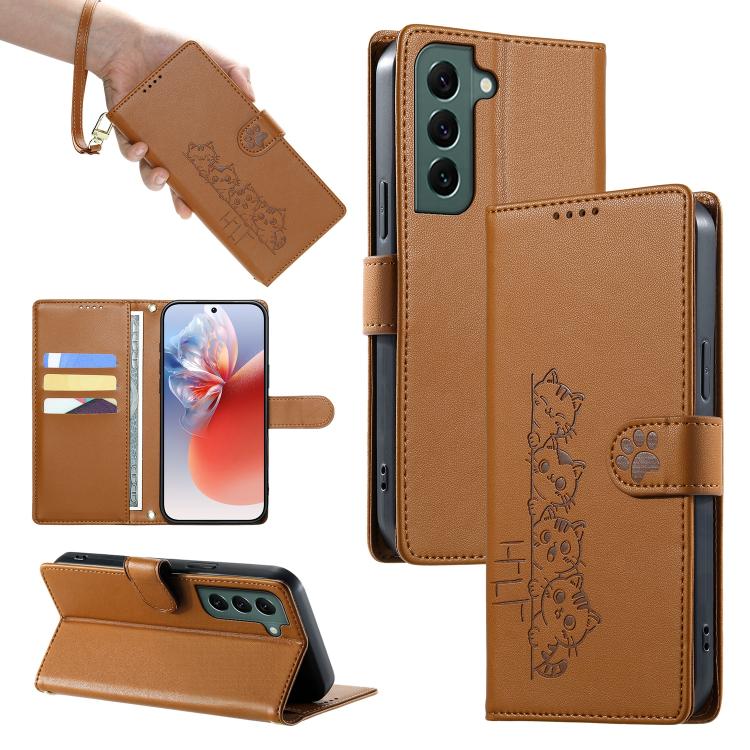Custodia in ecopelle con chiusura magnetica e cinturino per Galaxy S22 Ultra