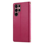 Custodia in ecopelle con chiusura magnetica e cinturino per Galaxy S22 Ultra