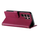 Custodia in ecopelle con chiusura magnetica e cinturino per Galaxy S22 Ultra