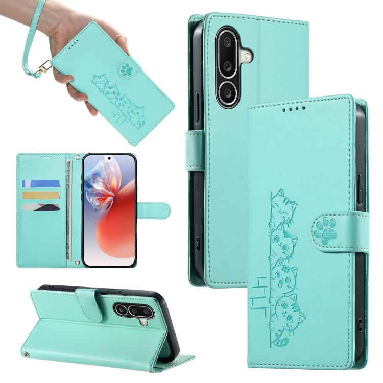 Custodia ecopelle con chiusura magnetica e cinturino per Galaxy A57, A37, A27 e