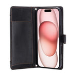 Custodia portafoglio in ecopelle con cerniera per iPhone 14 Pro M