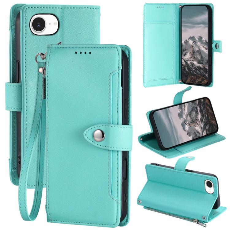 Custodia portafoglio in ecopelle con cerniera per iPhone 14 Pro M