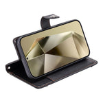 Portafoglio con cerniera e fibbia in ecopelle per Galaxy S25 Ultra, S24 FE e S24