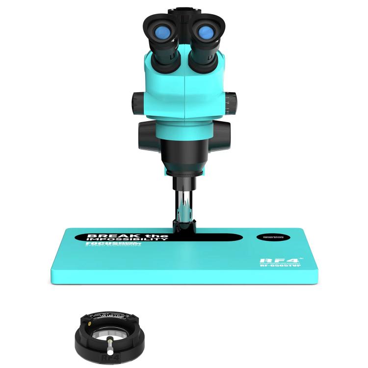 Microscopio stereoscopico trinoculare RF4 RF-6565TVP con zoom 6,5X-65X e ampia base in lega di alluminio., RF-6565TVP