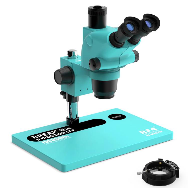 Microscopio stereoscopico trinoculare RF4 RF-6565TVP con zoom 6,5X-65X e ampia base in lega di alluminio., RF-6565TVP
