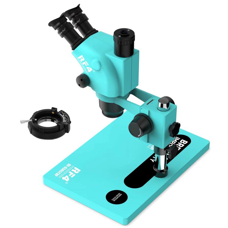Microscopio stereoscopico trinoculare RF4 RF-6565TVP con zoom 6,5X-65X e ampia base in lega di alluminio., RF-6565TVP