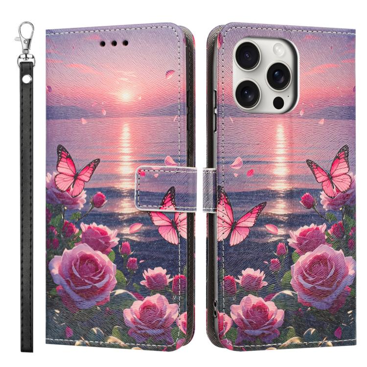 Custodia portafoglio in ecopelle con motivo per iPhone 16 Pro