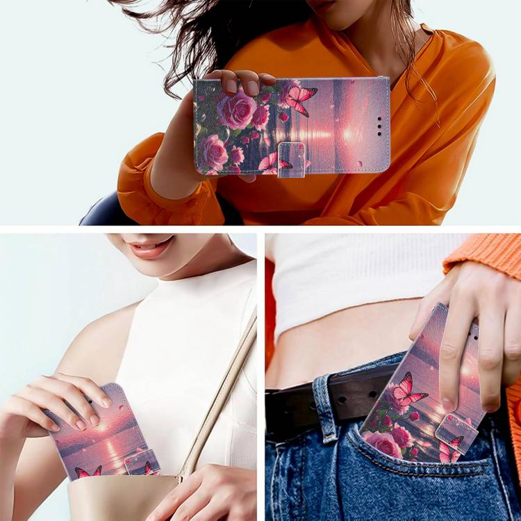 Custodia portafoglio in ecopelle con motivo per iPhone 16 Pro