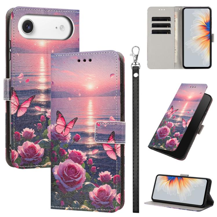 Custodia portafoglio in ecopelle con motivo per iPhone 17