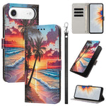 Custodia portafoglio in ecopelle con motivo per iPhone 17