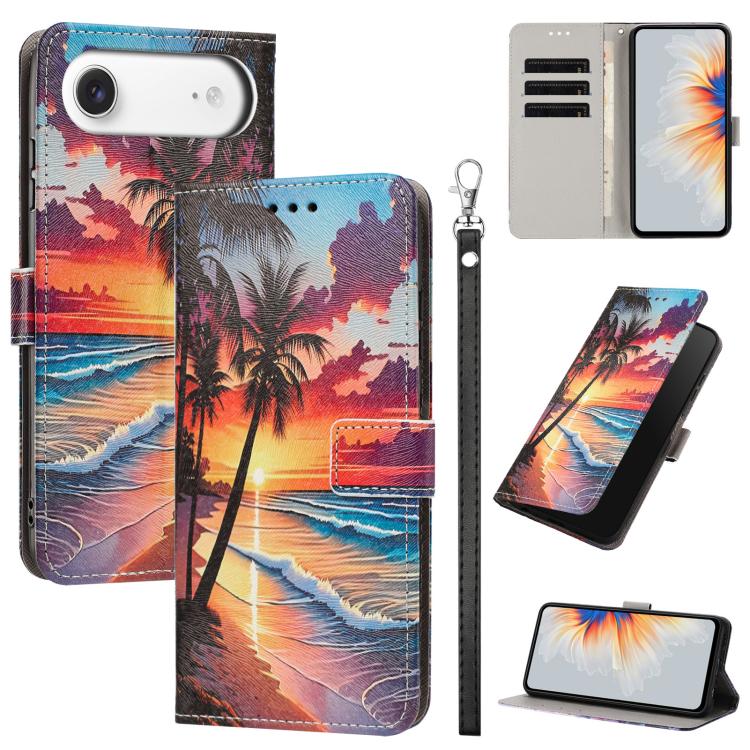 Custodia portafoglio in ecopelle con motivo per iPhone 17