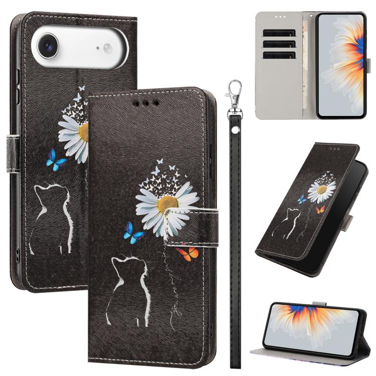 Custodia portafoglio in ecopelle con motivo per iPhone 17