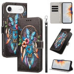 Custodia portafoglio in ecopelle con motivo per iPhone 17