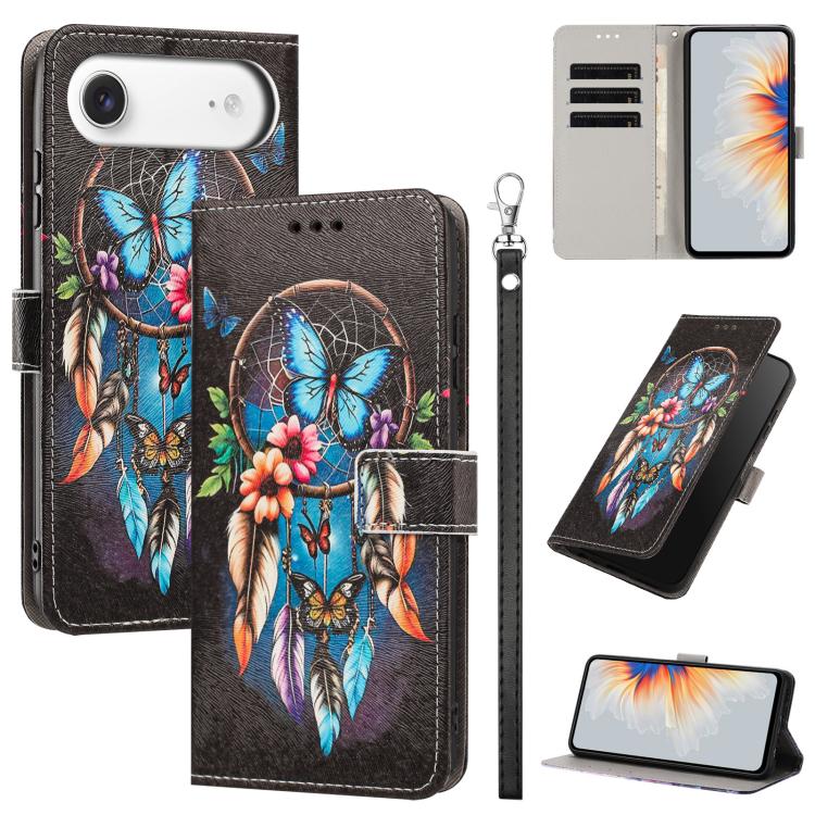 Custodia portafoglio in ecopelle con motivo per iPhone 17