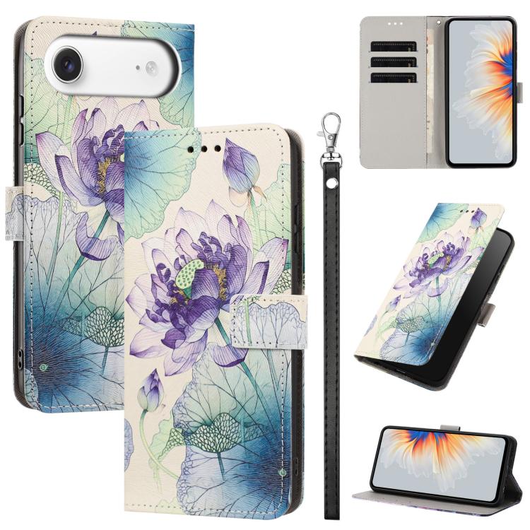 Custodia portafoglio in ecopelle con motivo per iPhone 17