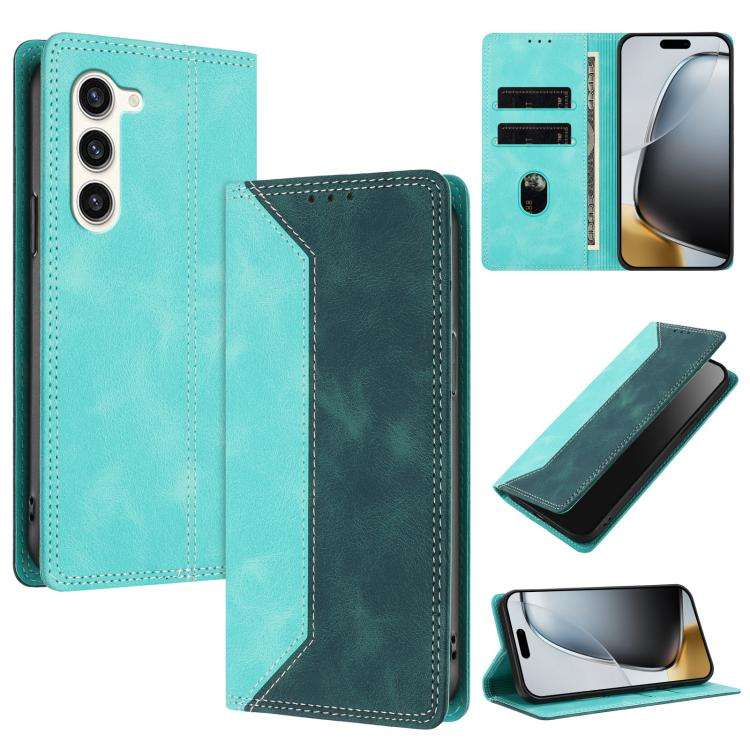 Custodia per telefono in ecopelle bicolore con protezione RFID, piacevole al tatto., For Galaxy S23 5G