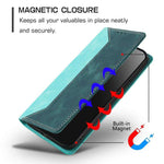 Custodia per telefono in ecopelle bicolore con protezione RFID, piacevole al tatto., For Galaxy S23 5G