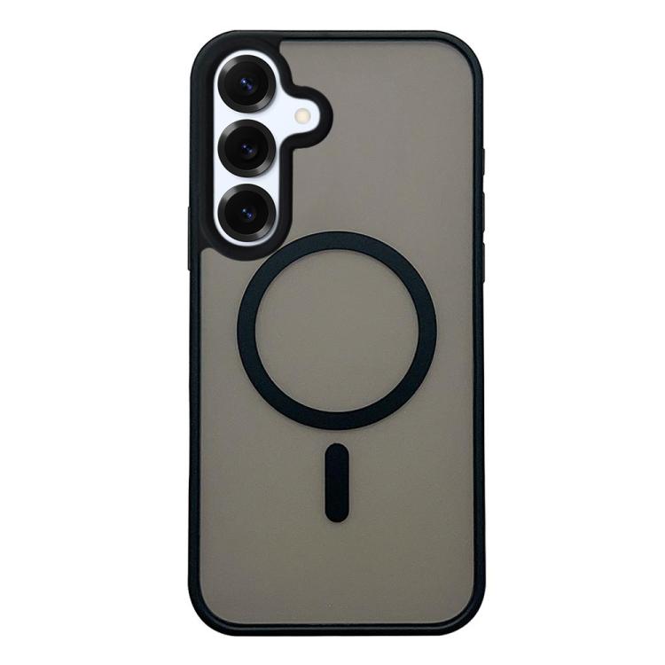 Custodia MagSafe effetto pelle satinata per Galaxy S25 FE, Edge, S25 e S25+ 5G