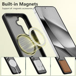 Custodia MagSafe effetto pelle satinata per Galaxy S25 FE, Edge, S25 e S25+ 5G