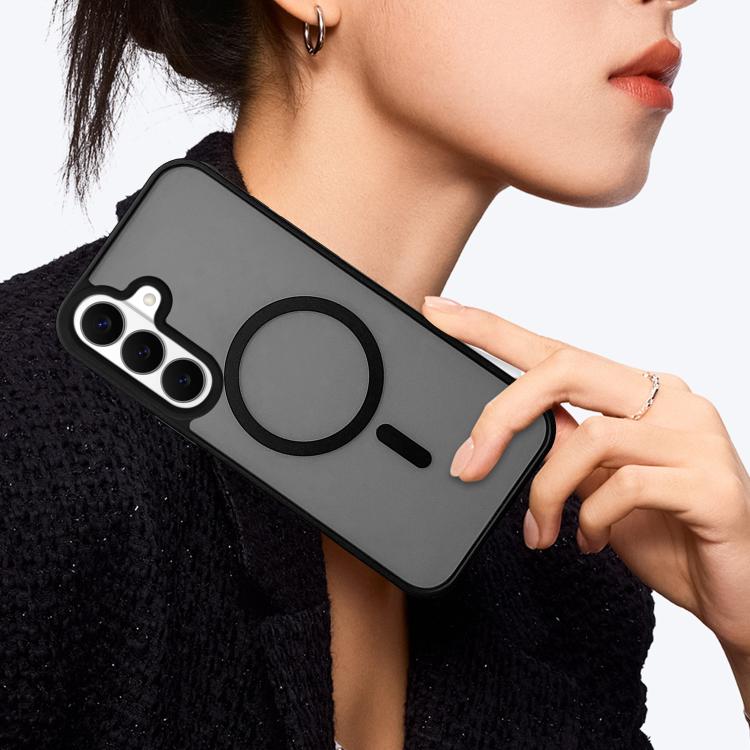 Custodia MagSafe effetto pelle satinata per Galaxy S25 FE, Edge, S25 e S25+ 5G