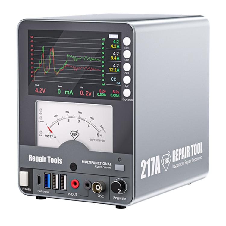 Alimentatore CC regolato curvo a 3 canali TBK 217A 30V / 5A con display a iperbole, US Plug, UK Plug, EU Plug, AU Plug