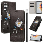 Custodia per telefono in ecopelle con motivo dipinto e cinturino, For Galaxy A55 5G, For Galaxy A35 5G, For Galaxy A25 5G