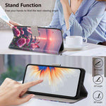 Custodia per telefono in ecopelle con motivo dipinto e cinturino, For Galaxy A54 5G